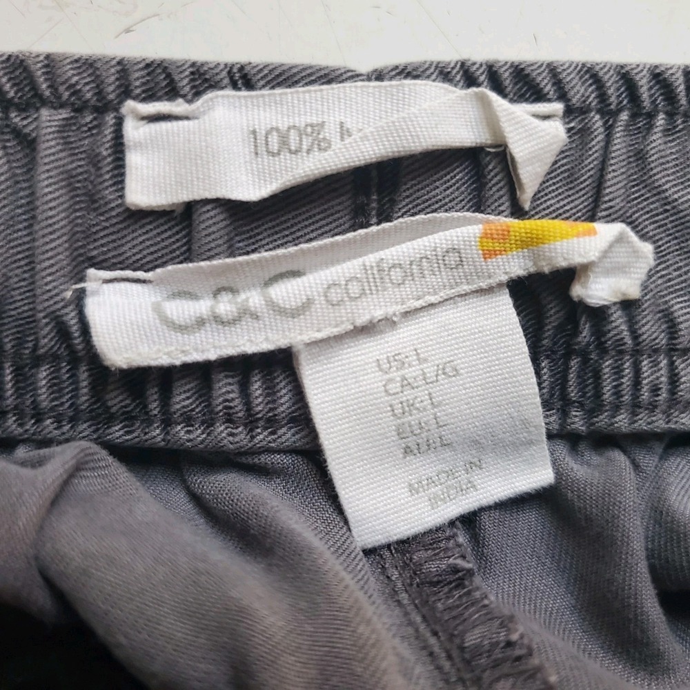 C&C California Women's Lyocell Cargo Jogger Pants Gray Size L - Picture 4 of 7
